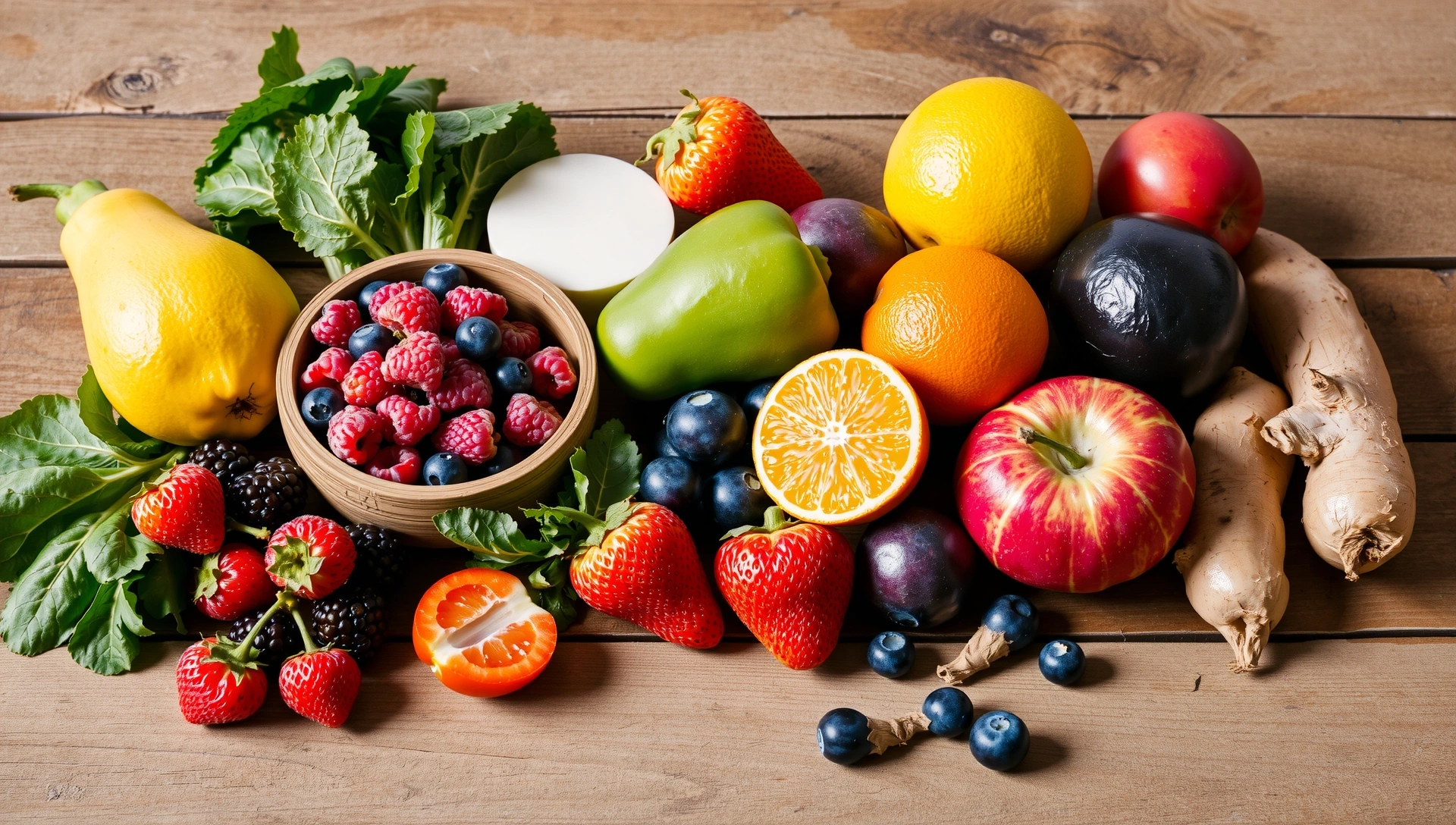 Frutta e verdura fresca, simbolo di nutrizione e salute